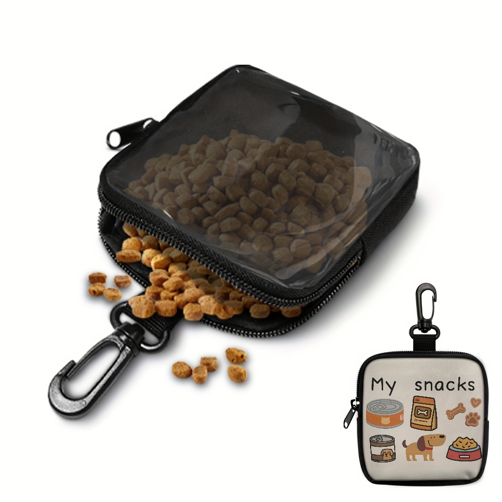 Food Snacks For Camping - حقيبة محمولة لحفظ طعام الكلاب، موزع