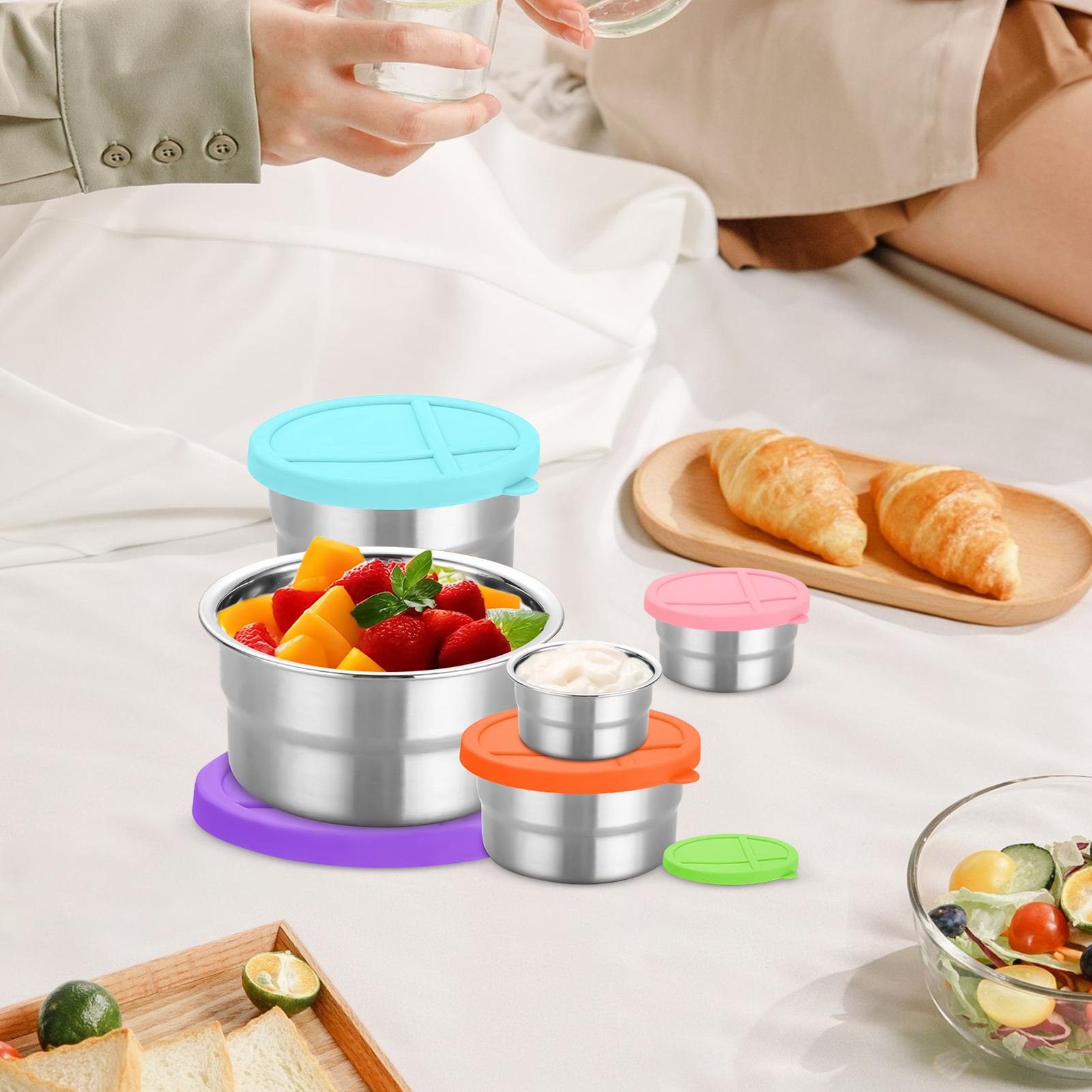 حاوية طعام معدنية 5 قطع صندوق  - مراجعة Food Snacks For Camping وسعره